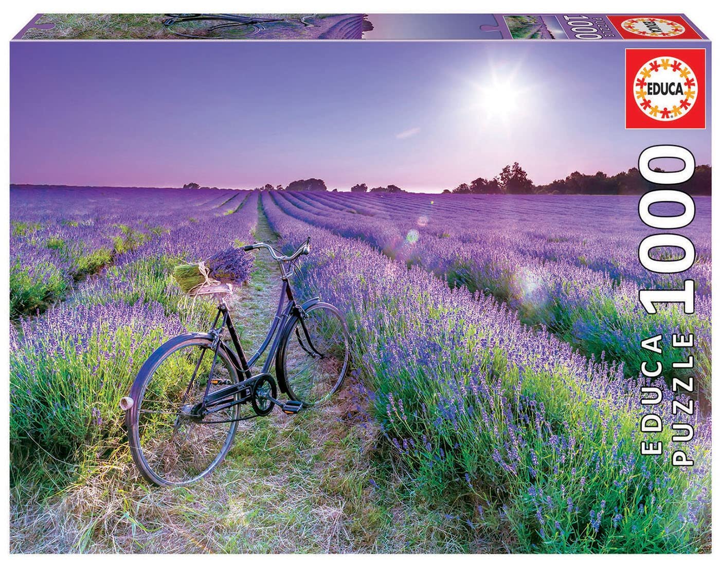 Пазл Educa Bicycle in the Lavender Field 1000 элементов (19255), фото №1