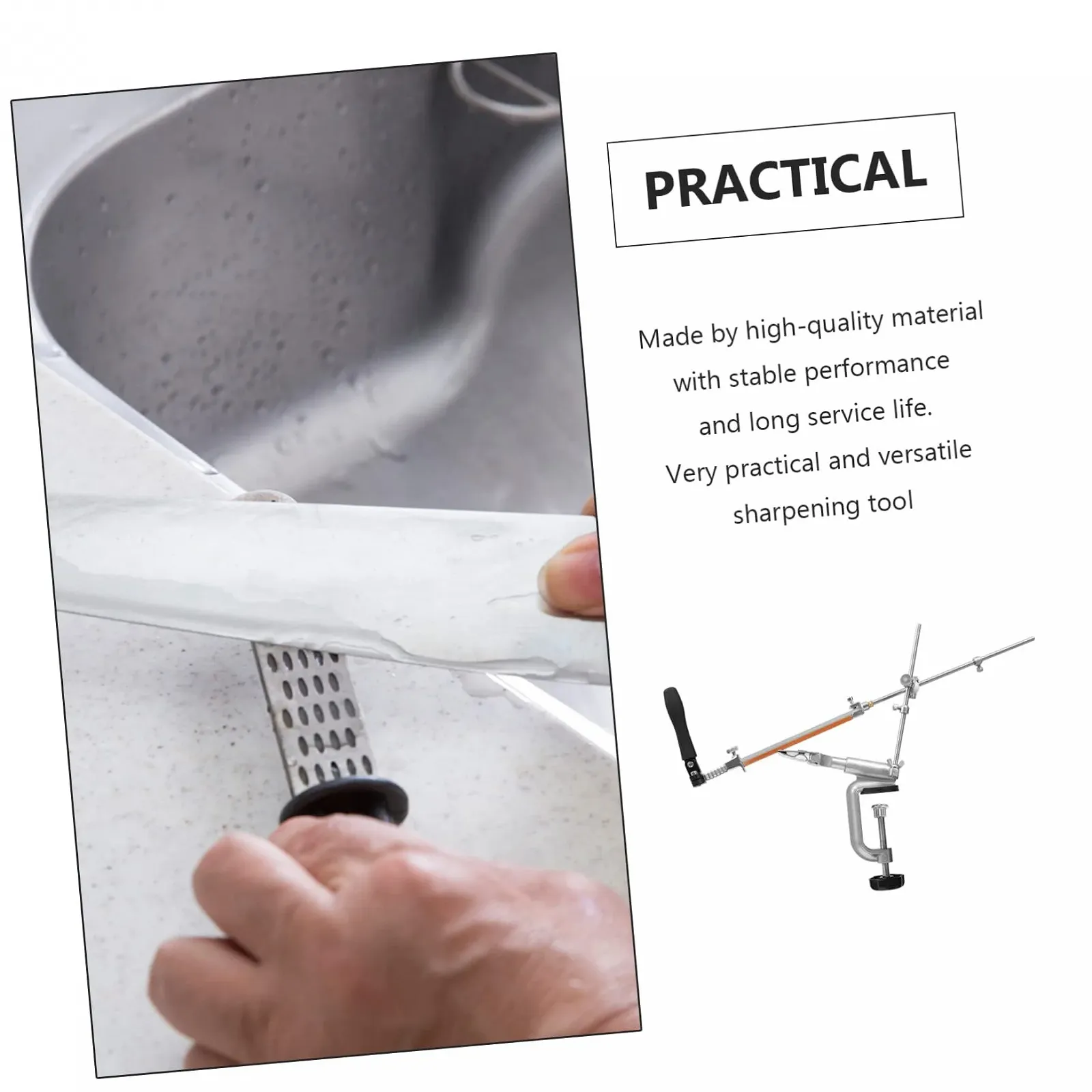 Точилка для ножей многофункциональная кухонная с фиксированным углом, фото №9