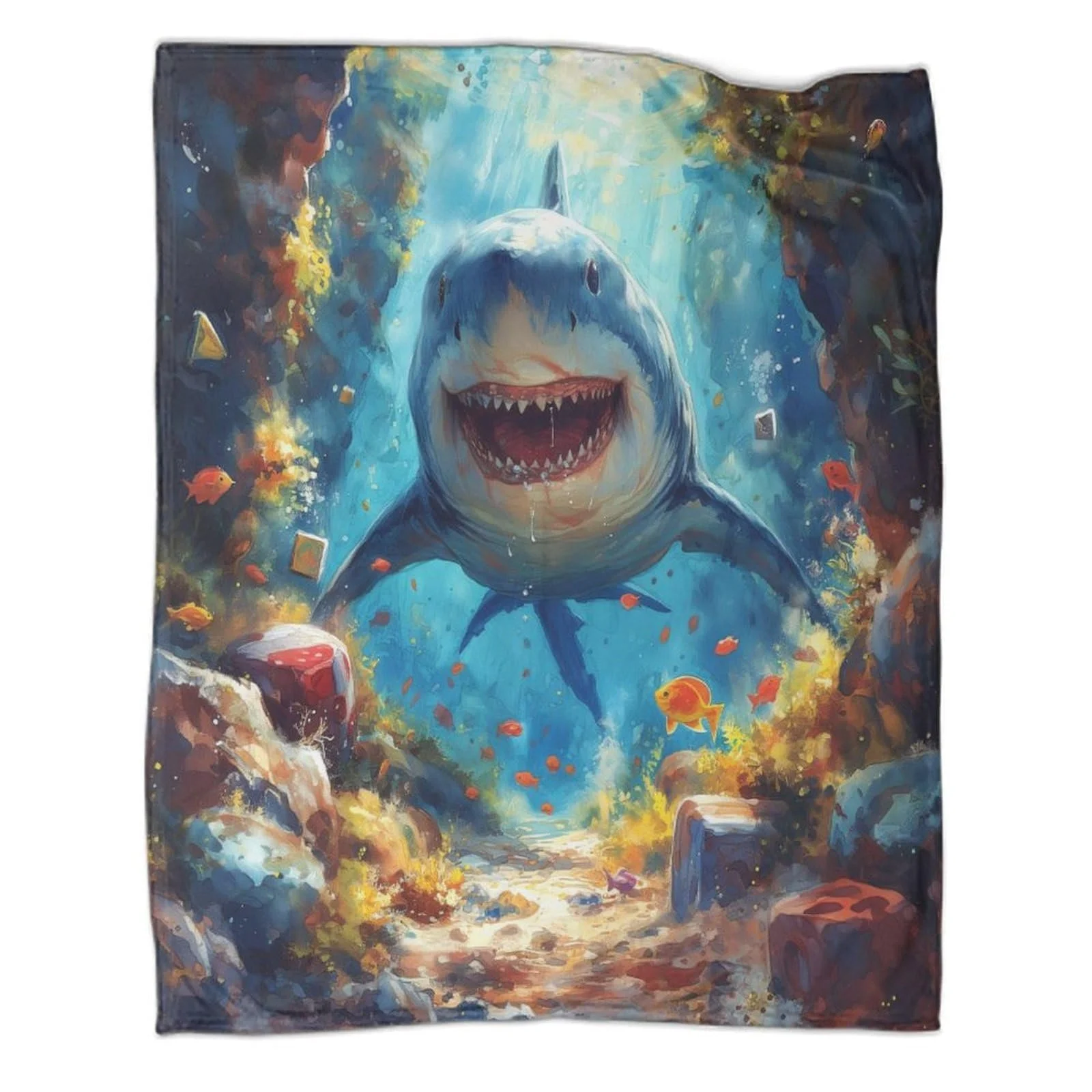 Флісова Покривало VFKLZCNYR Great White Shark Gemütliche Weiche, 200 x 228 см, фото №1