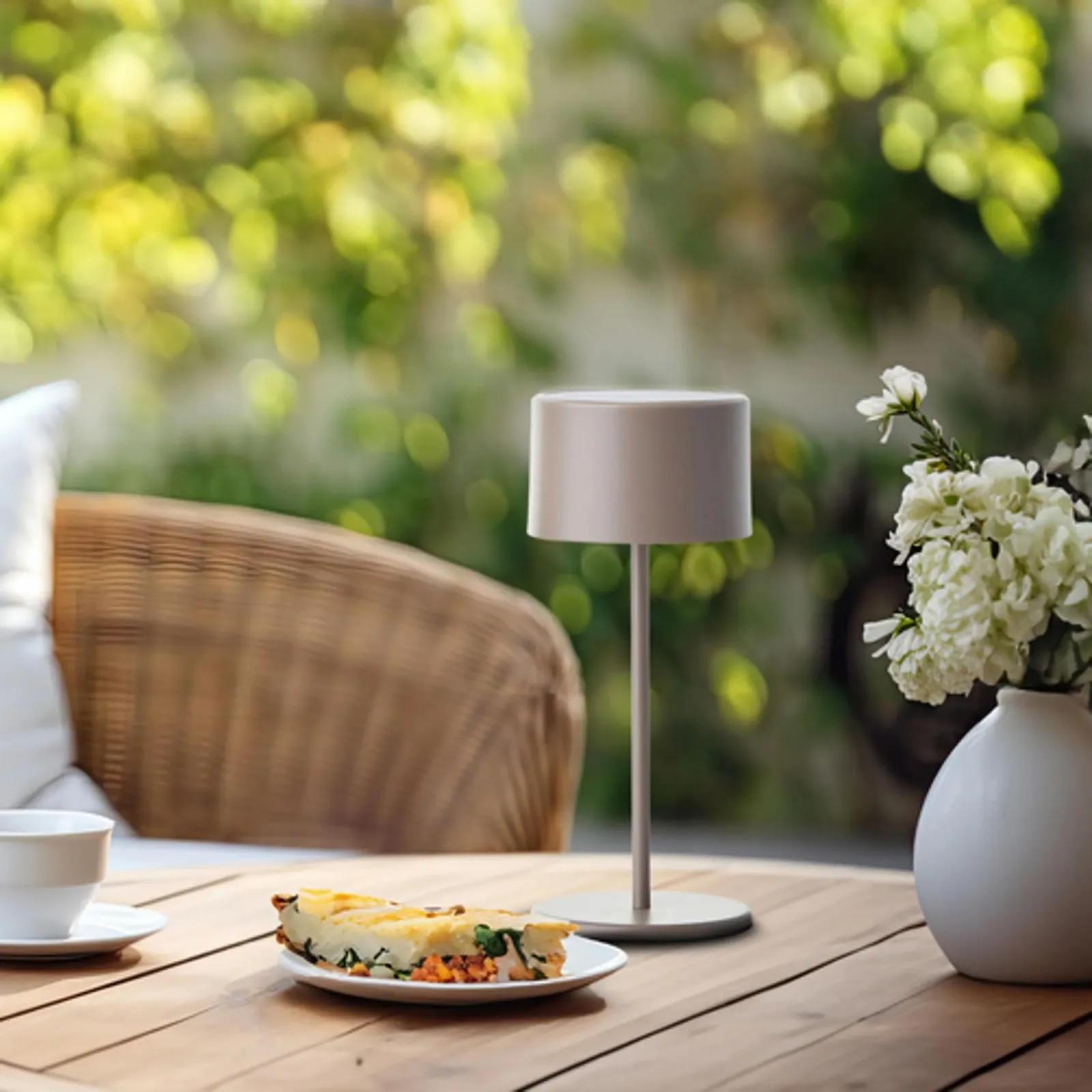 Настільна лампа Brilliant LED димована акумуляторна мобільна Тауп, фото №2