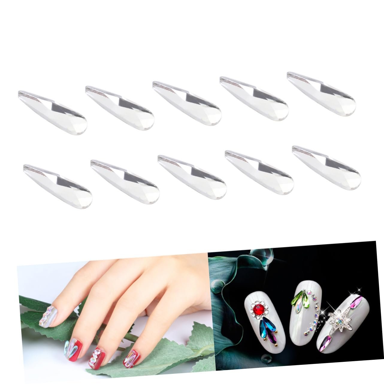 Прикраса для нігтів Healeved, пласкі стрази, фото №7