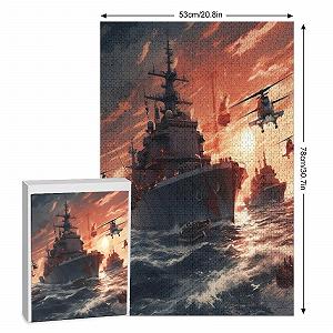 Пазл Warship 1000 деталей Деревянный 78 x 53 см synthetic.ua - Фото 1