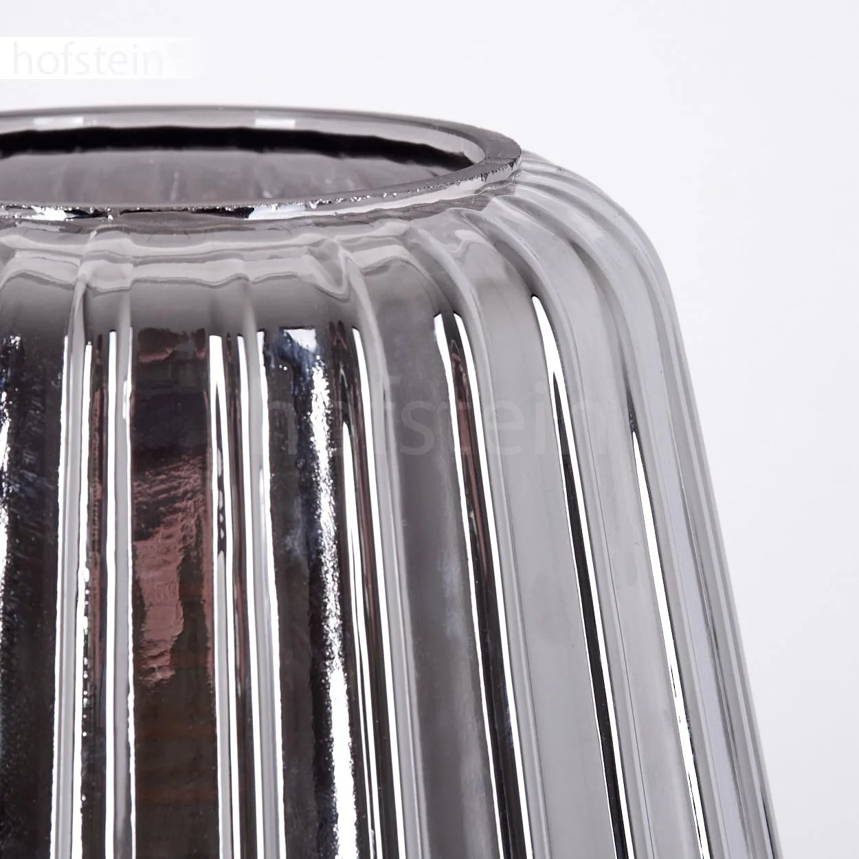 Настільна лампа Telhais метал/скло 17 см 1 x E27 Хром/Димчастий/Чорний, фото №4