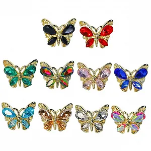 Прикраса для манікюру своїми руками Метелики MERRYHAPY 3D, Паковання 10 штук - Фото 1