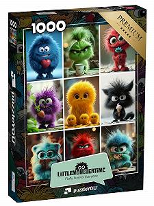 Пазл puzzleYOU Illustrations, Art & Fantasy LITTLEMONSTERTIME: Collage 1000 элементов 64 x 48 см - Фото 1