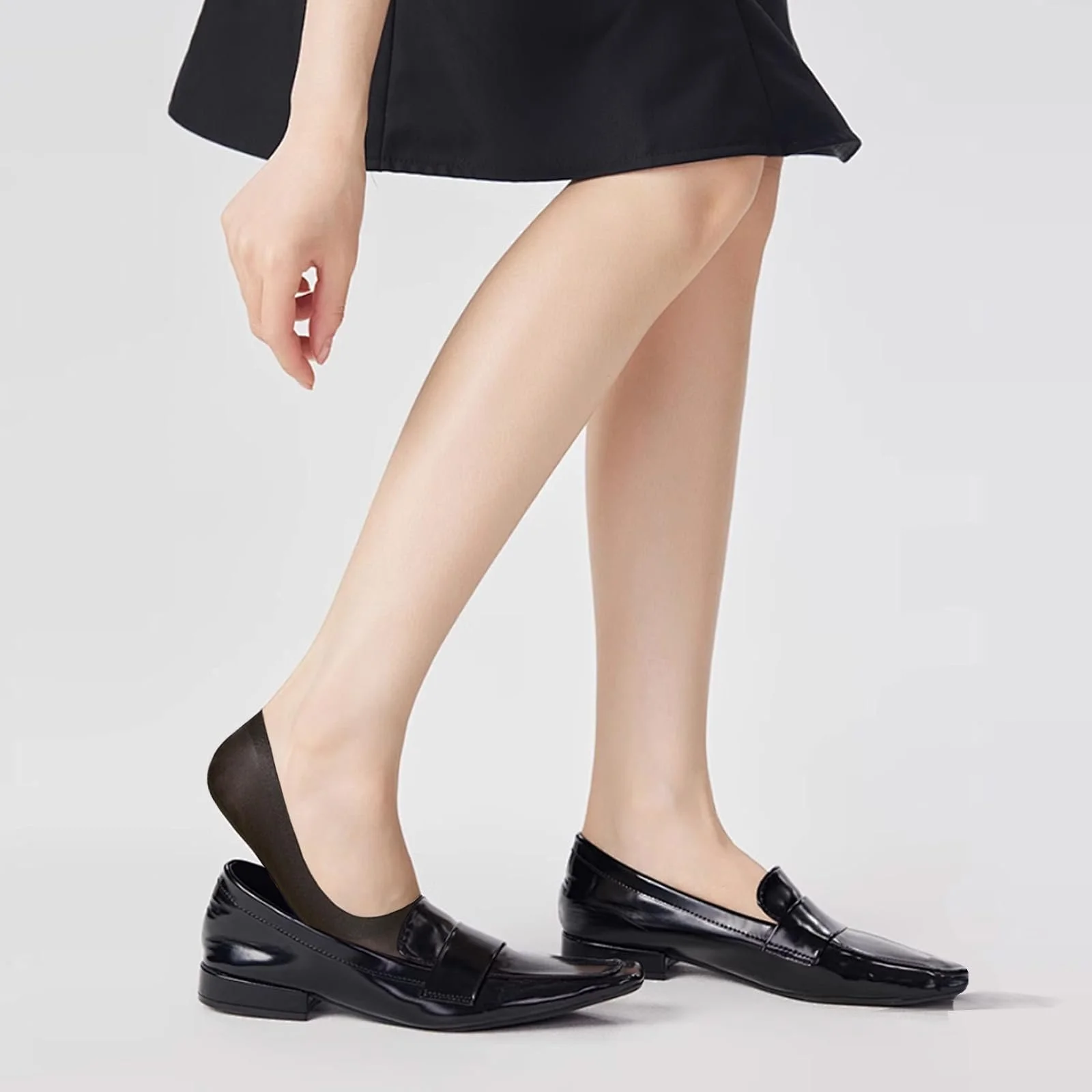 Балетки Носки KEYRI 10 пар Женские, Невидимые носки для тренировок, Короткие носки, Нескользящие носки для тренировок, Носки для балерин, Один размер, фото №3