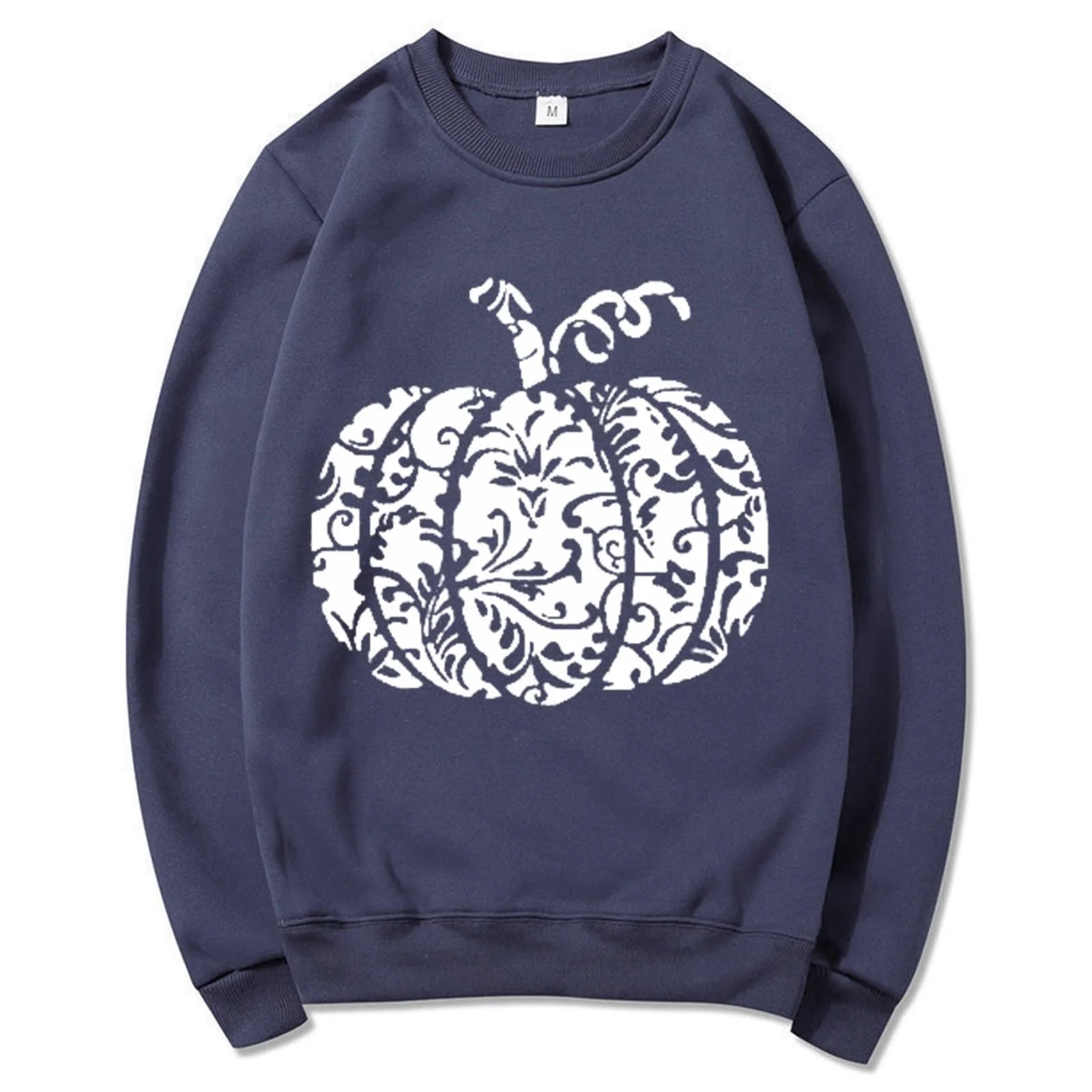 Свитшот Модный Хэллоуин Свободный с Длинным Рукавом Женский Свитшот Хэллоуин Пуловер Круглый Вырез Длинный Рукав Осенняя Рубашка Осенний Свитер для Женщин, фото №1