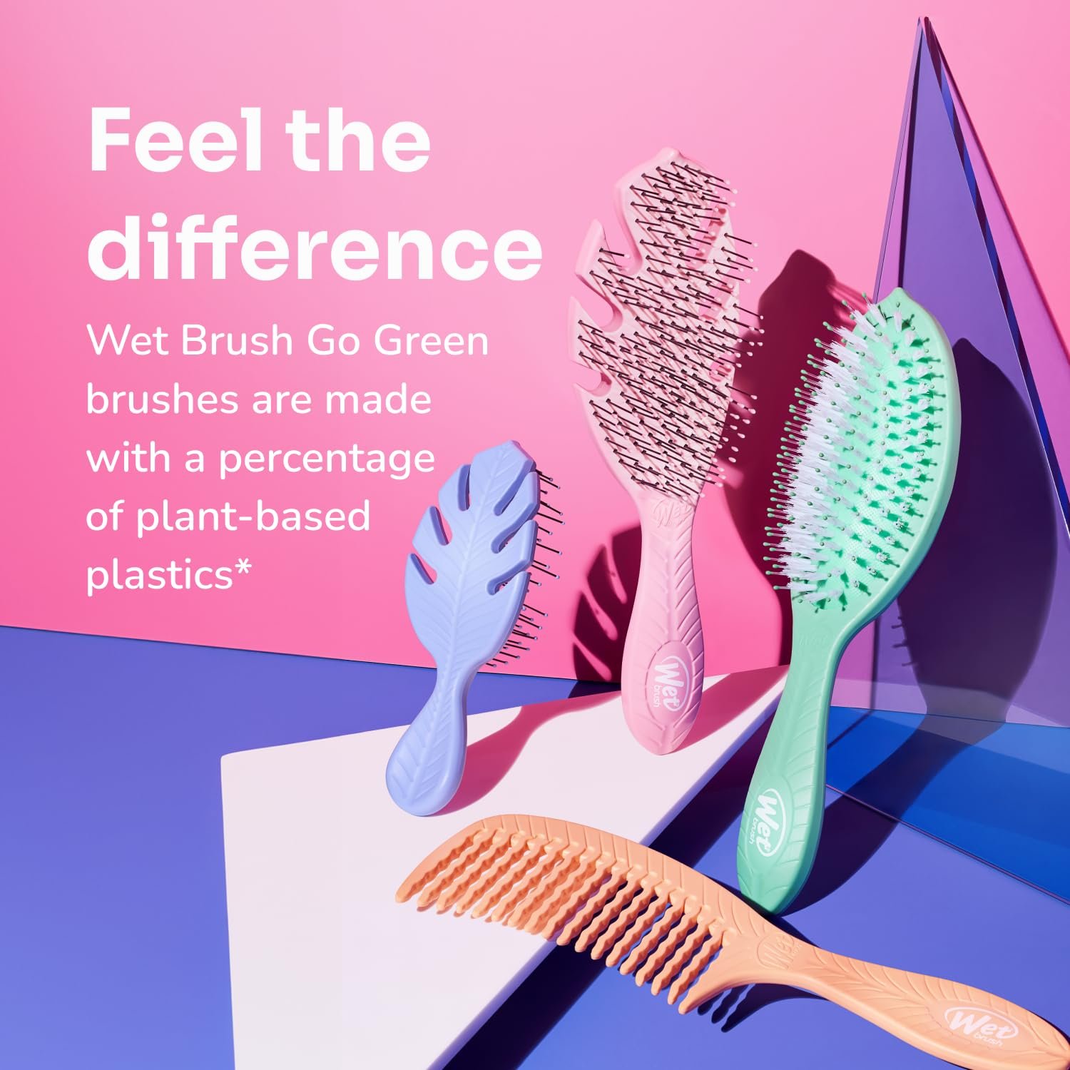 Щітка WetBrush Go Green Speed Dry Detangler з щетинками HeatFlex, рожева, фото №9