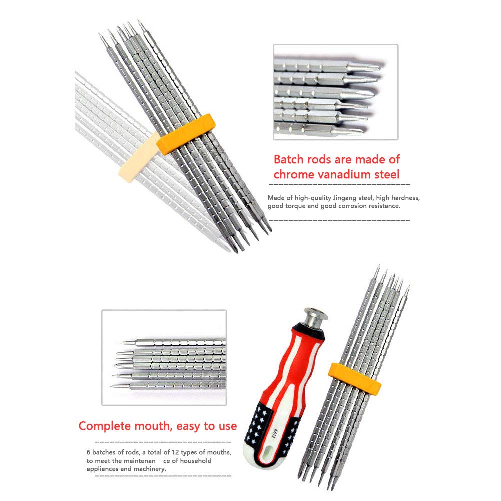 Набор отверток Torx 6 Precision Professional Portable Hardware Tools Double-Headed Telescopic Rod, фото №5