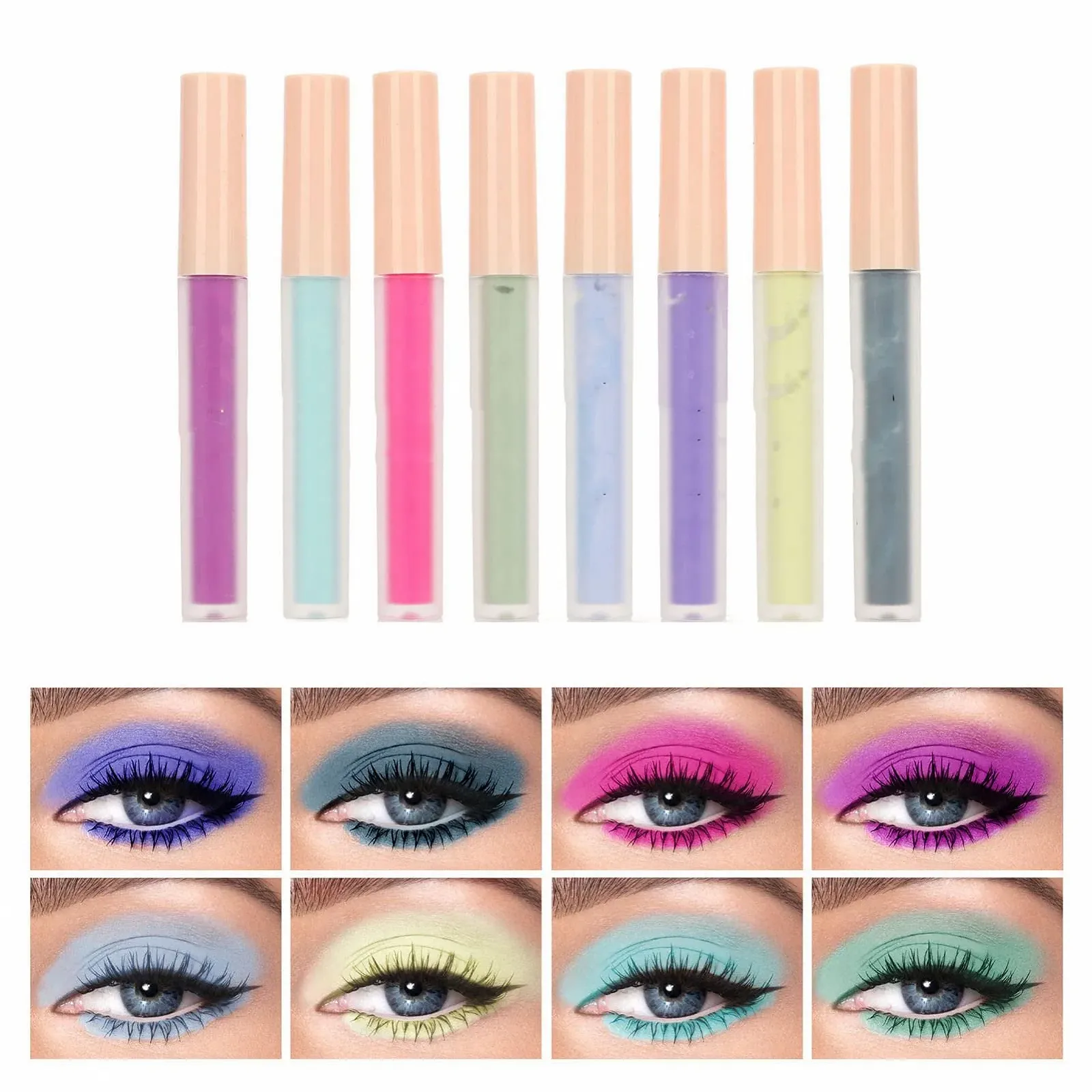 Набір рідких блискучих тіней для очей, мерехтливі, фото №2 Набір рідких блискучих тіней для очей, мерехтливі, фото №2