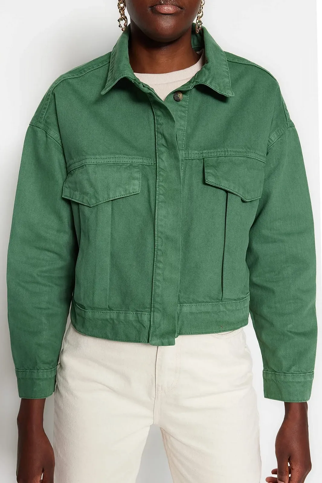 Женское пальто TRENDYOL Обычная базовая однотонная тканая куртка, фото №5 Женское пальто TRENDYOL Обычная базовая однотонная тканая куртка, фото №5