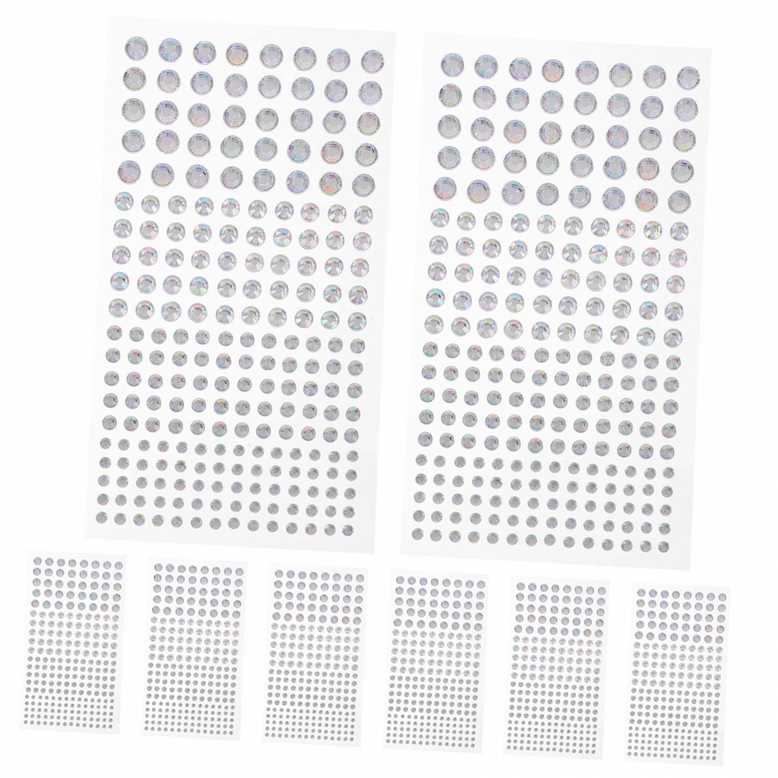 Наклейки зі стразами STOBOK 8 аркушів, фото №1