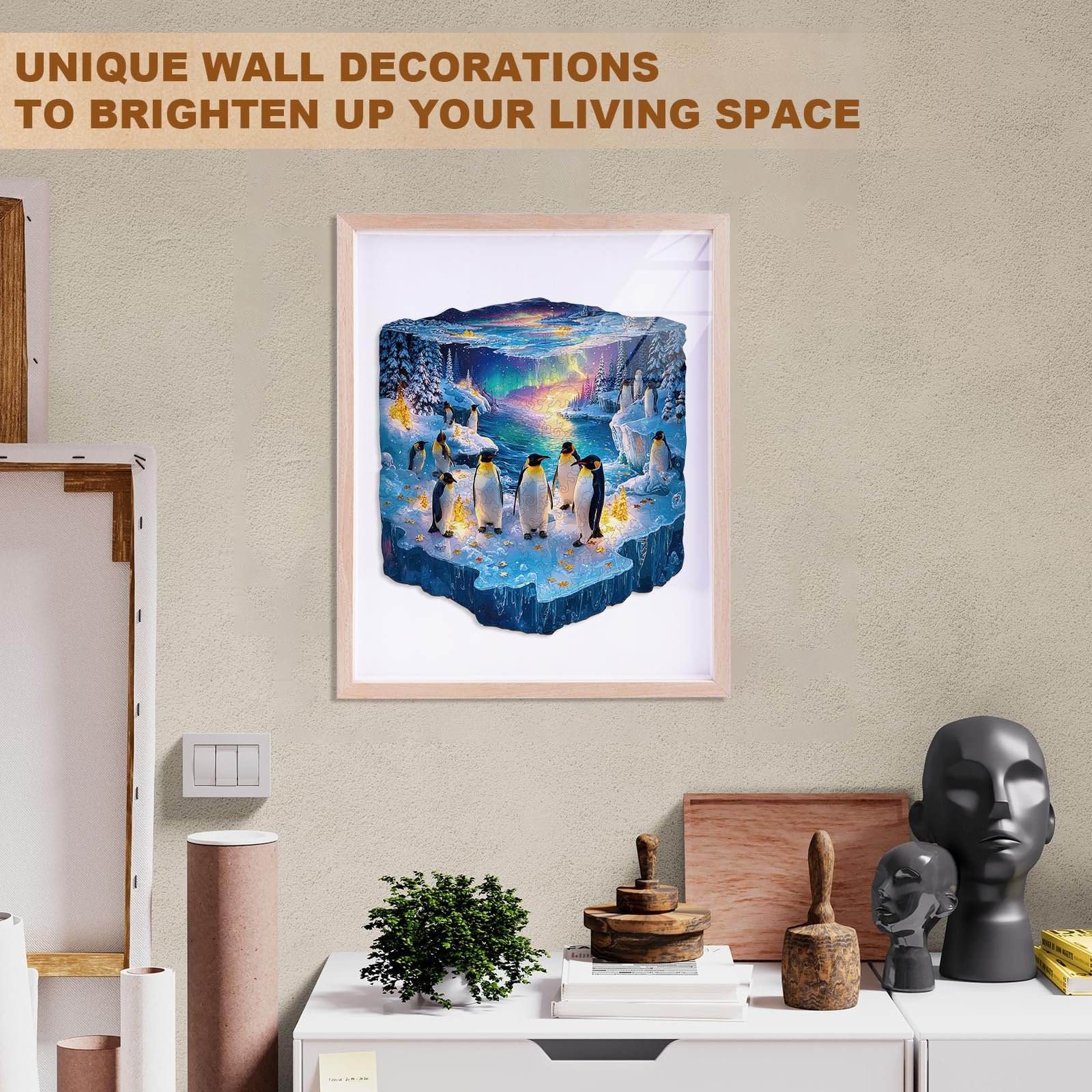 Пазл деревянный WOODBESTS Frozen Penguins 265 деталей 34 x 31.1 см, фото №6