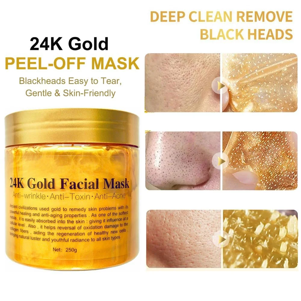 Маска для обличчя 24k Gold Peel Off, антивікова маска для обличчя, фото №2
