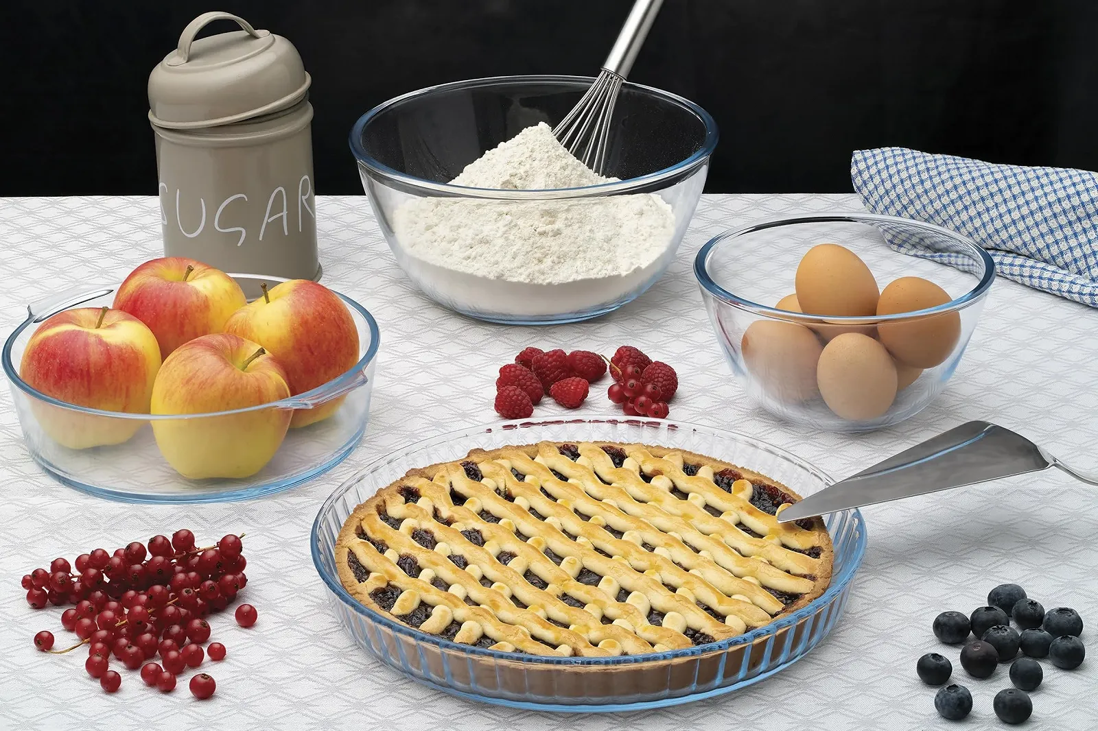 Форма для запекания Guardini Боросиликатное стекло 27 см 1.6 л Прозрачный/Светло-голубой, фото №5