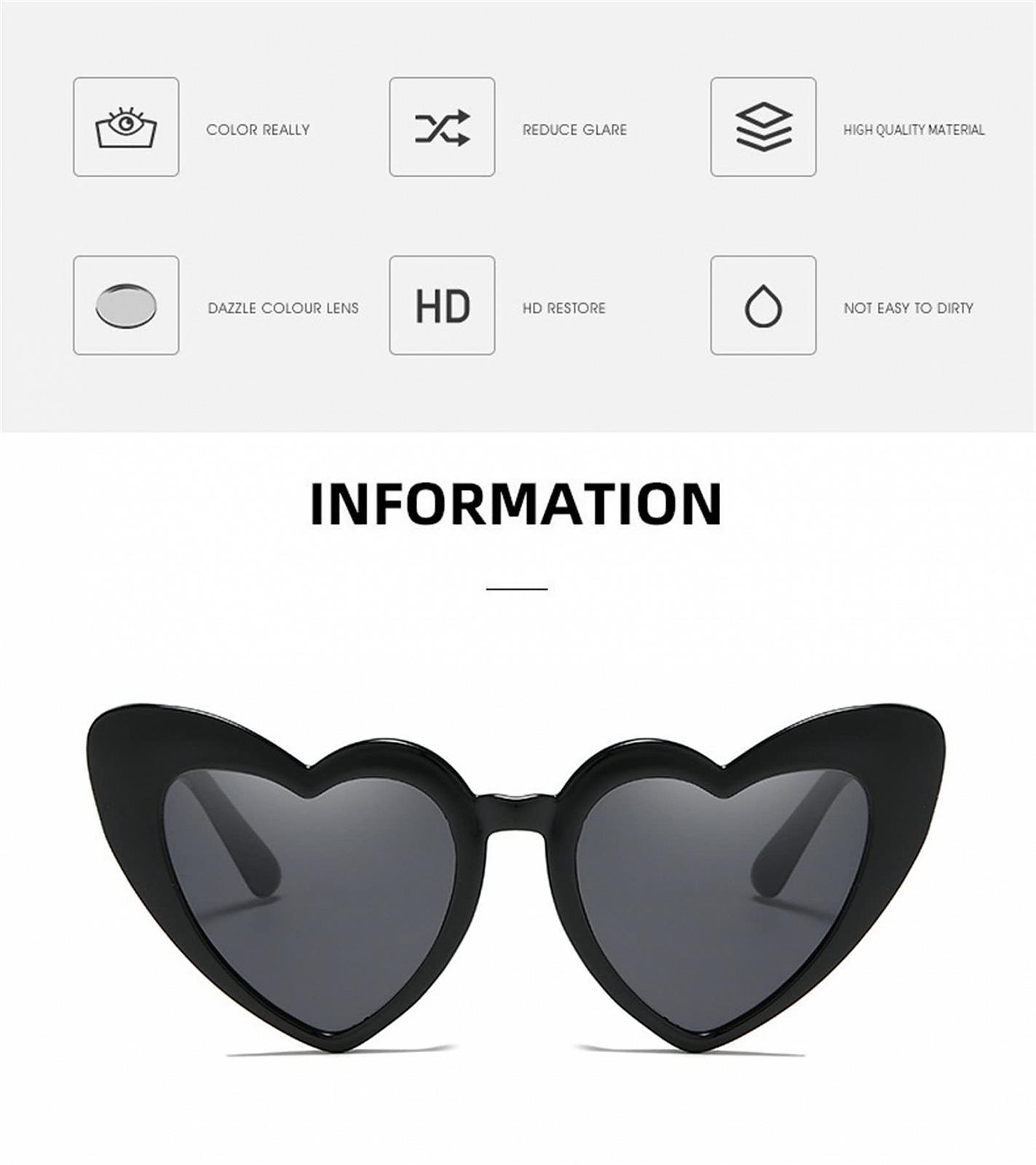 Солнцезащитные очки в форме сердца Ailovone, 3 шт., фото №5