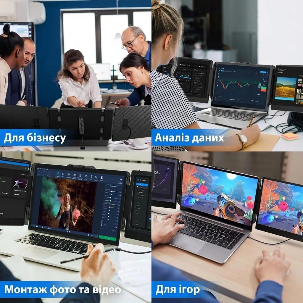 Монітор портативний 14" Newwin S2 Full HD IPS 60 Гц, фото №5 Монітор портативний 14" Newwin S2 Full HD IPS 60 Гц, фото №5