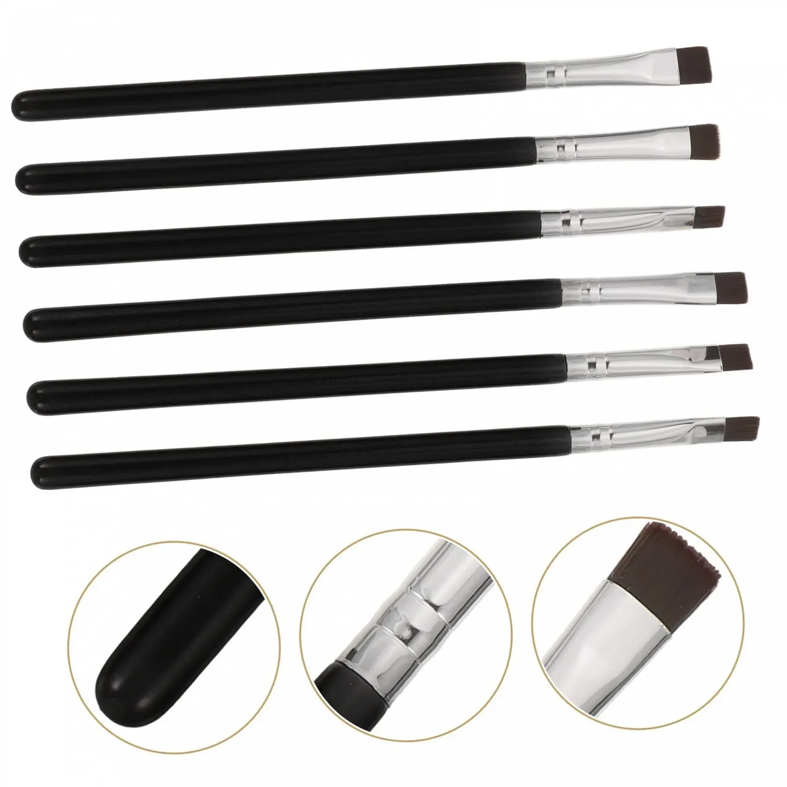 Кисти для подводки глаз, плоская, фото №3 Кисти для подводки глаз, плоская, фото №3