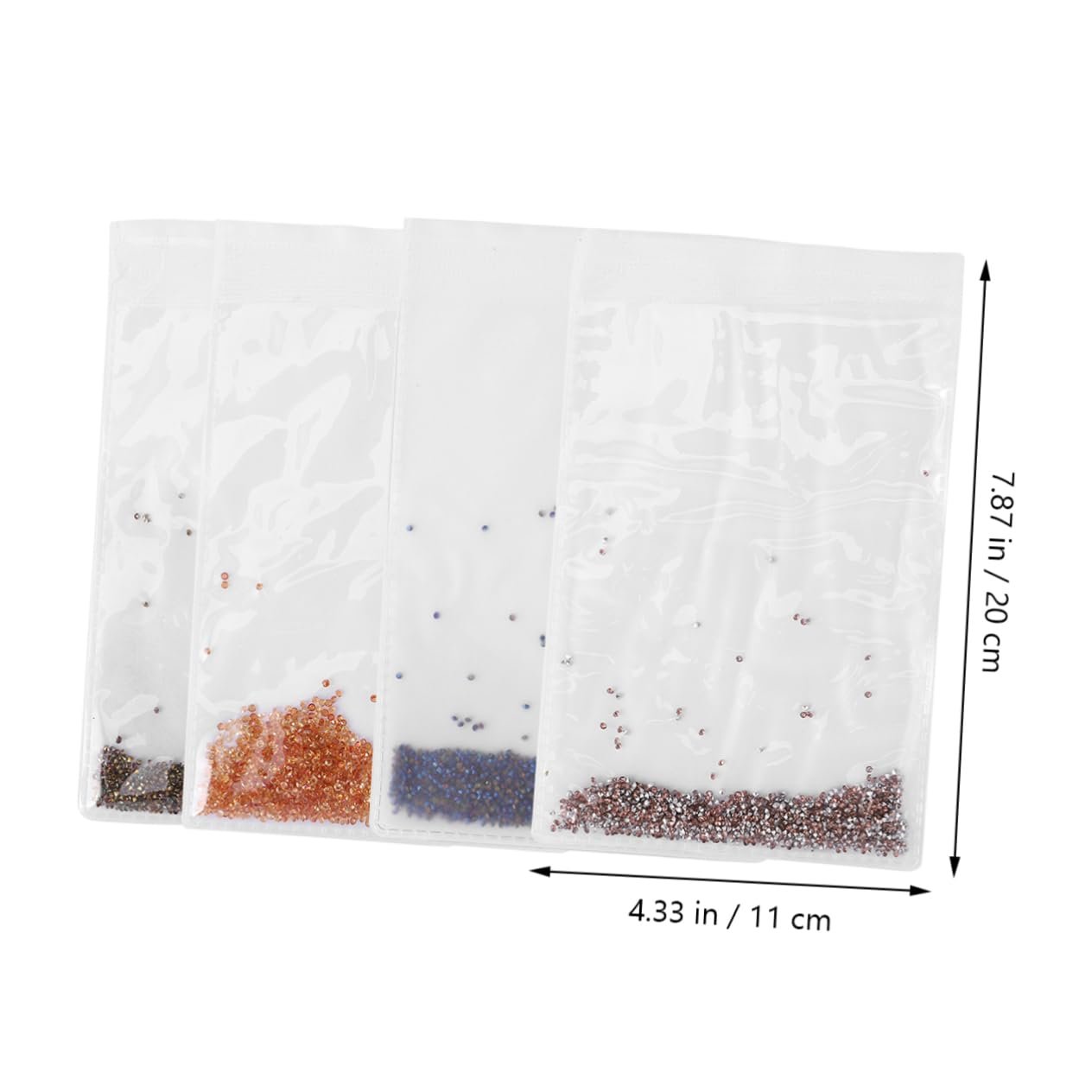 Стрази для нігтів Housoutil 4 упаковки Мікроцирконій Водостійкий, фото №9