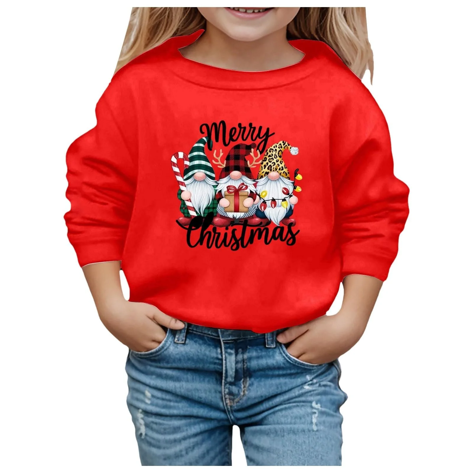 Толстовка для мальчиков 140 - Детская осенняя зимняя рождественская толстовка с принтом снеговика и винного бокала, фото №1