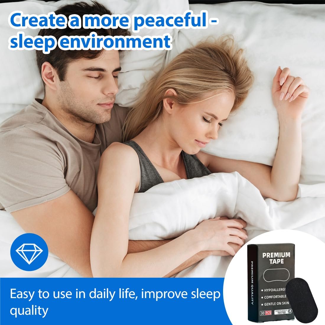 Смужки для рота 2 упаковки, пластир для рота для сну, засіб від хропіння, фото №4