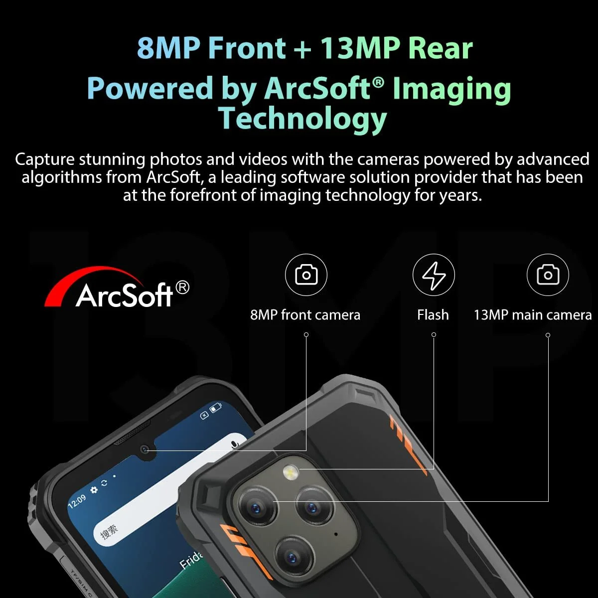 Защищенный смартфон Blackview BV5300 Pro 7GB+64GB 6580mAh Black, фото №4