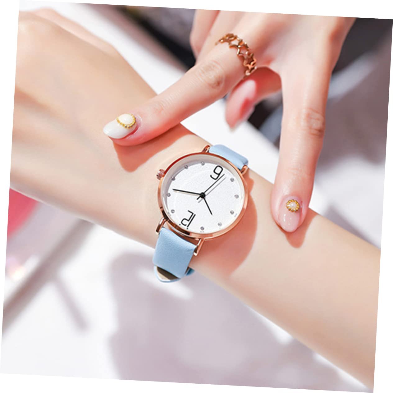 Цифровые часы Healvian Diamond Set Женские наручные часы для девушек Небесно-голубой, фото №7 Цифровые часы Healvian Diamond Set Женские наручные часы для девушек Небесно-голубой, фото №7