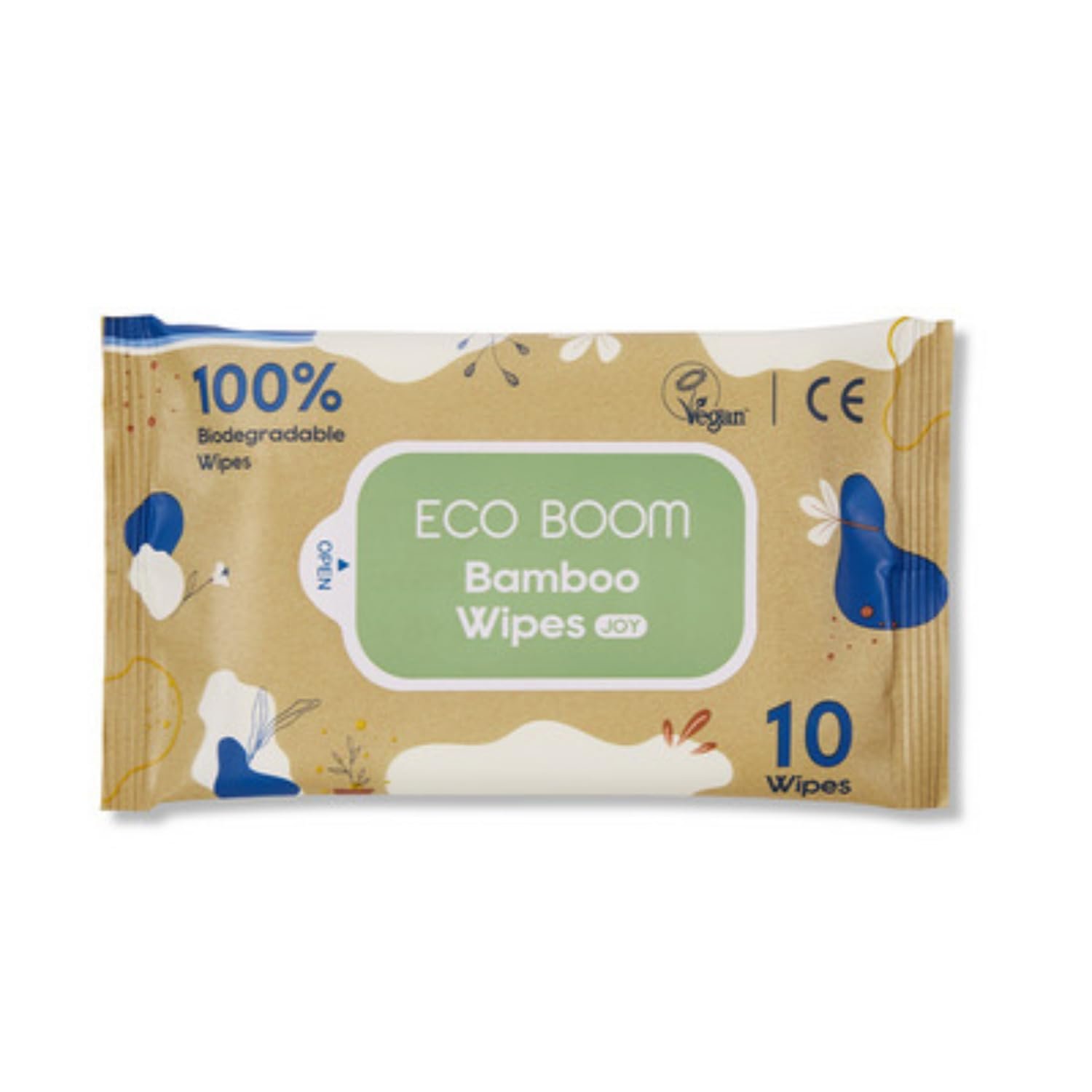 Вологие салфетки ECO BOOM 100% биоразлагаемые, веганские, 99.7% RO вода (10 упаковок), фото №1
