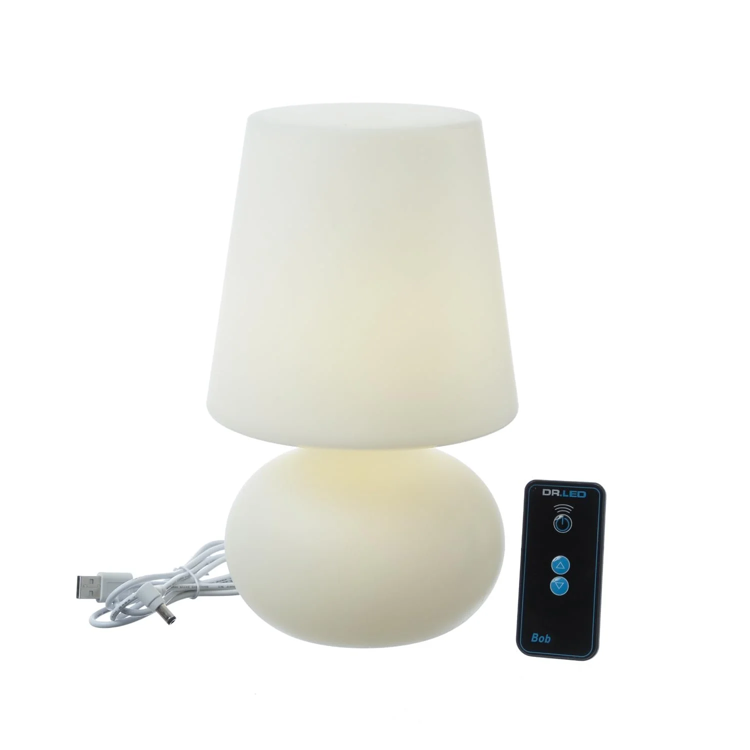 Настільна лампа LED садову погодостійка димована з пультом ДУ акумуляторна 26 см, фото №2