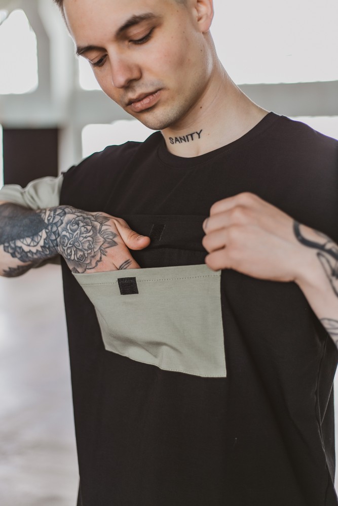 Футболка FreeDom черная с оливкой, фото №8