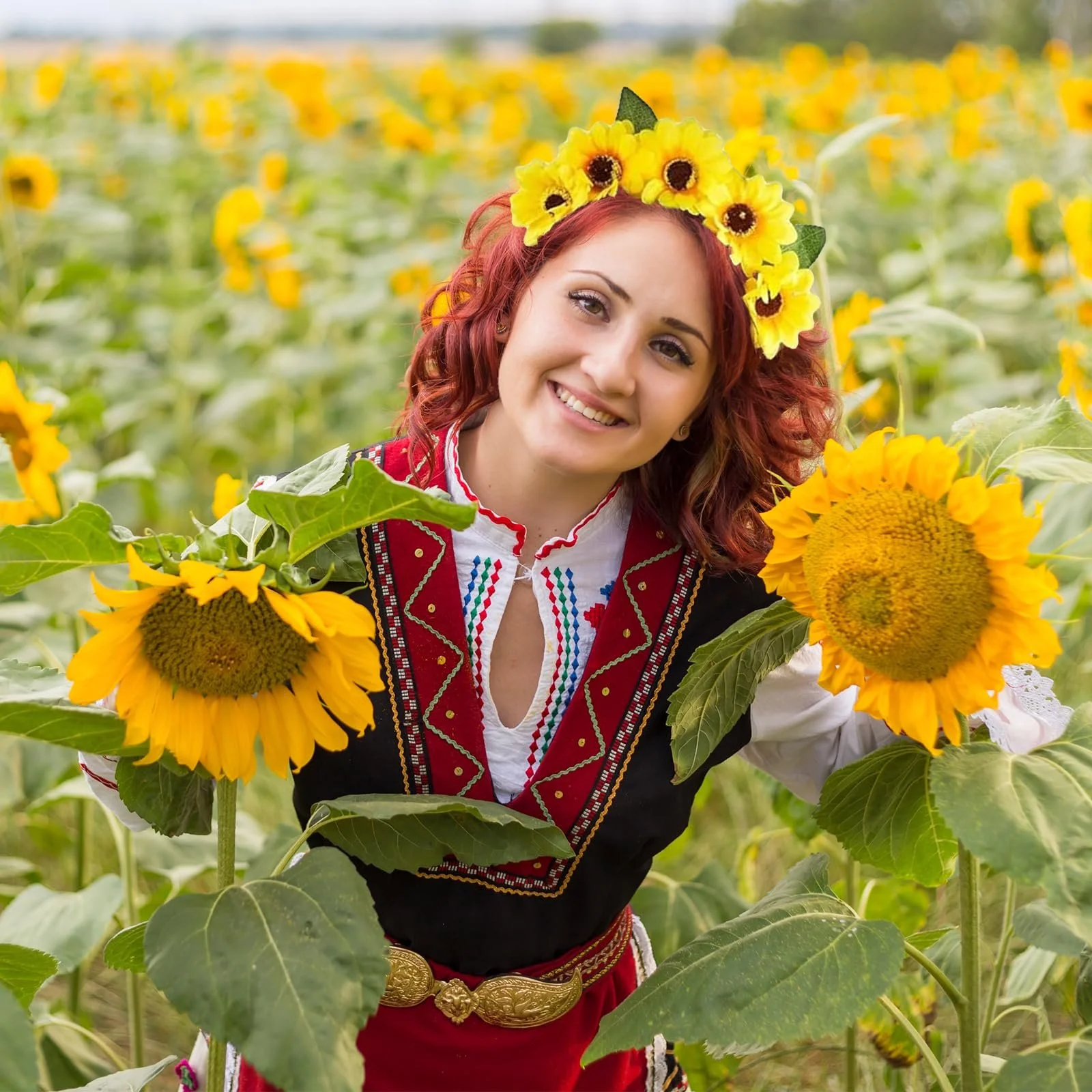 Обруч для волосся Соняшник Квітка для волосся, фото №5