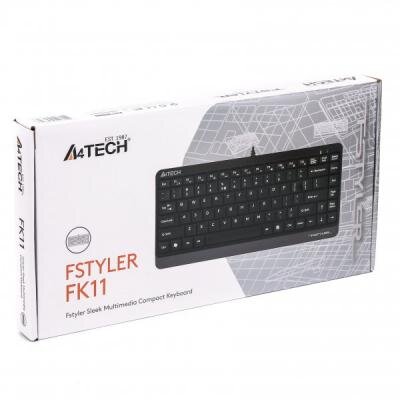 Клавіатура A4tech FK11 Fstyler Compact Size USB Grey, фото №2