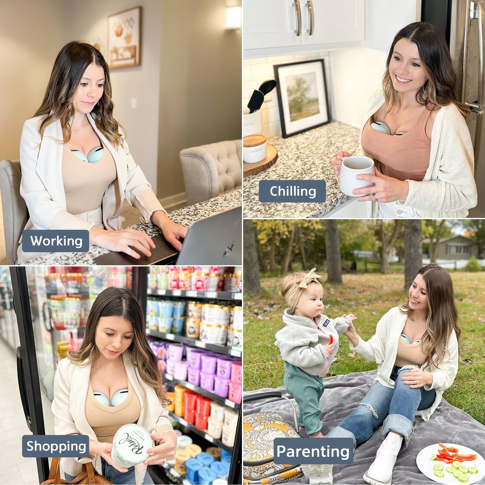 Молокоотсос MOMMED Электрический Портативный 3 Режима 12 Уровней 24 мм, вкладыши для фланцев 17/19/21 мм, фото №8 Молокоотсос MOMMED Электрический Портативный 3 Режима 12 Уровней 24 мм, вкладыши для фланцев 17/19/21 мм, фото №8