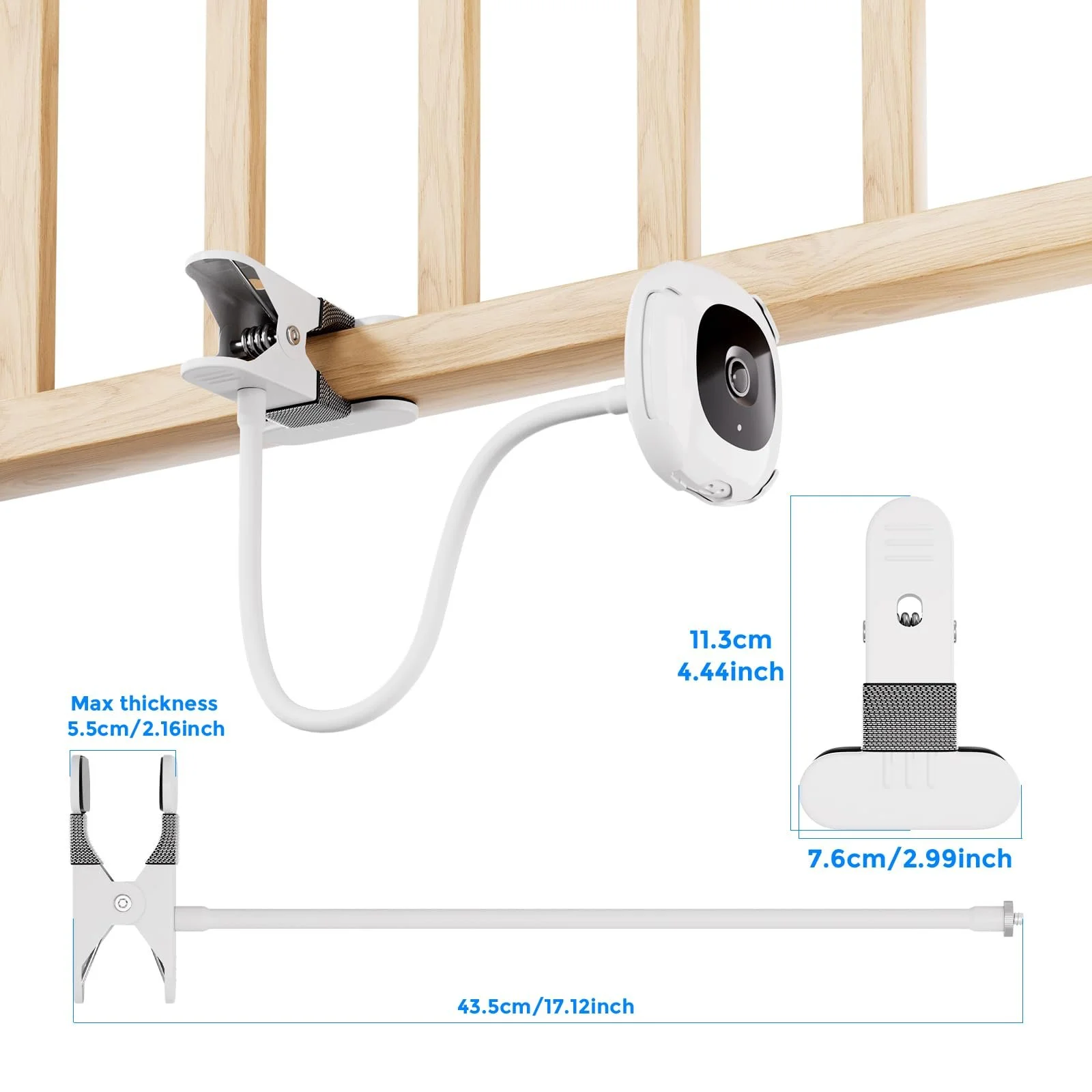 Тримач Nanit Pro Smart Baby Monitor Flexible Twist Clip гнучкий без свердління, фото №8