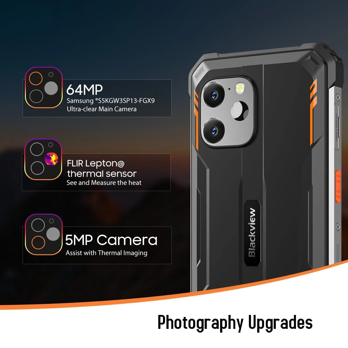 Смартфон Blackview BV8900 16GB RAM 256GB IP68 64MP 6.5" FHD+ 10000mAh 33W, фото №4