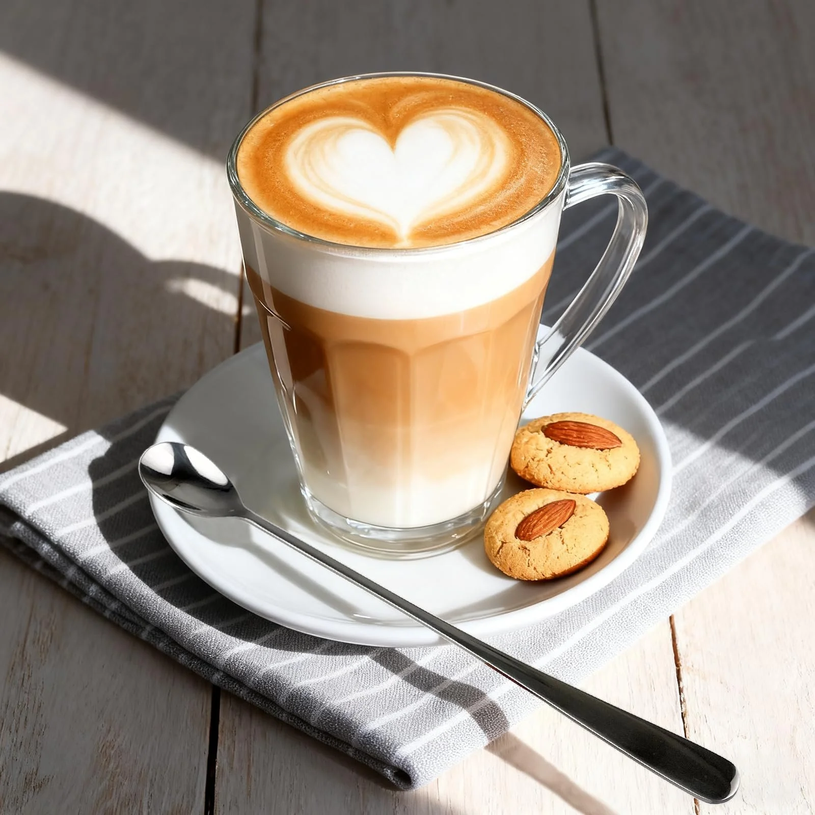 Ложка чайна Набір 6 шт. з нержавіючої сталі, довга, полірована, фото №4