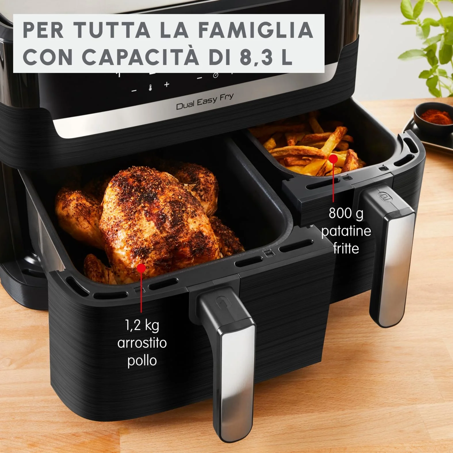 Мультипіч Moulinex Easy Fry Dual 8.3 л 7 програм, фото №3 Мультипіч Moulinex Easy Fry Dual 8.3 л 7 програм, фото №3