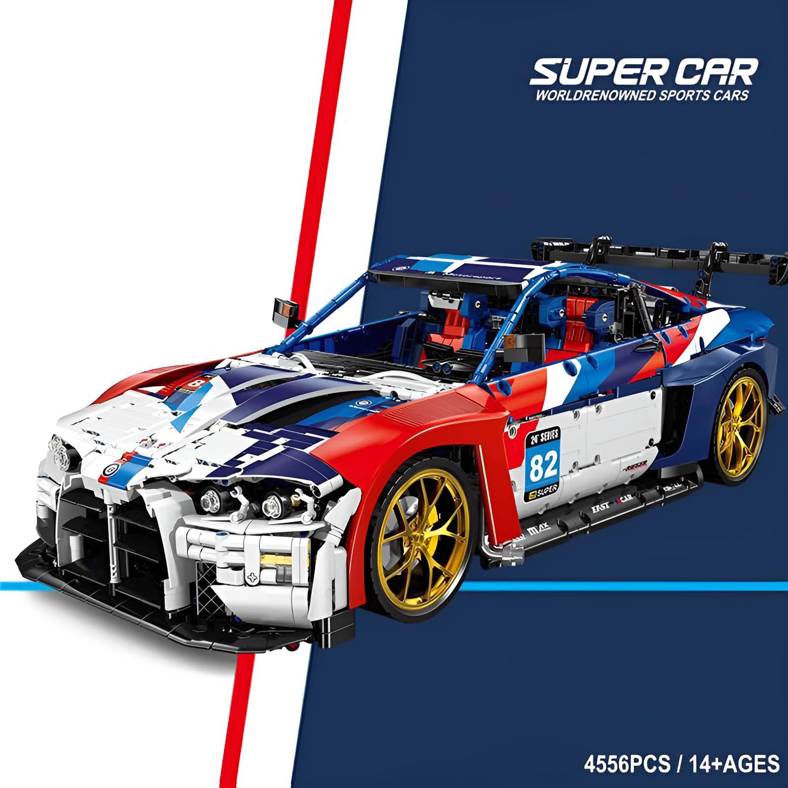 Набір для складання Fuleying Technik Super Sports Car для BMW 1:8 Racing Car (4556 шт.), фото №2