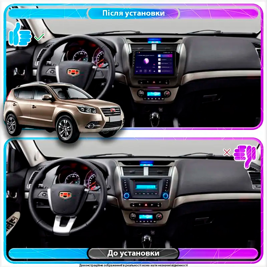 Штатна магнітола Geely Emgrand X7 2016-2019 Element Prime 4/64 CarPlay 4G, фото №2