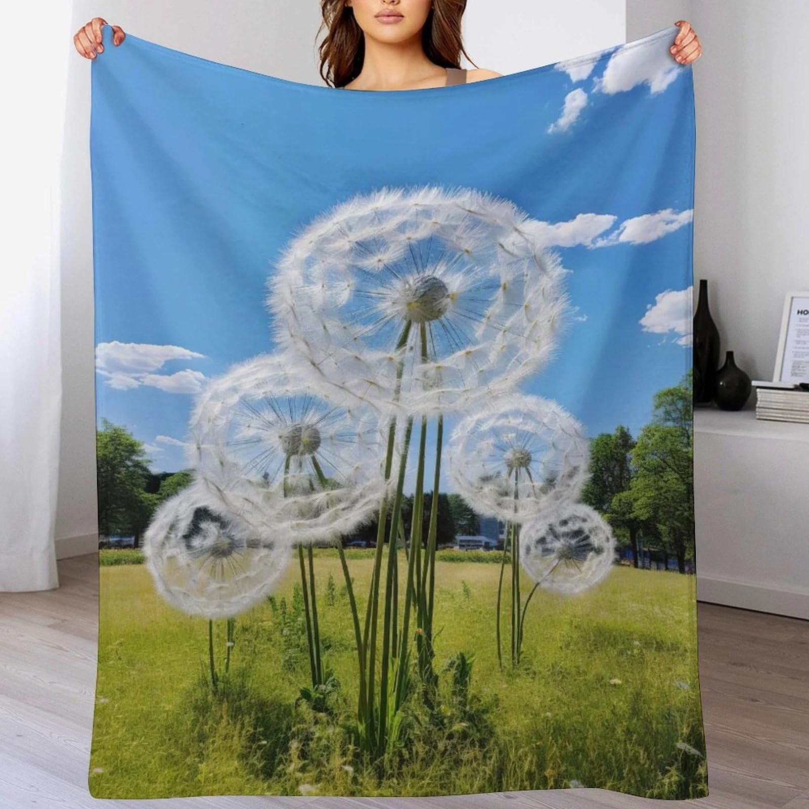 Покрывало Фланель Флис DandeLöwe 3D для дивана кровати Пушистое Мягкое Теплое (130 x 180 см), фото №1