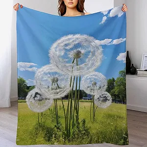 Покривало Фланель Фліс DandeLöwe 3D для дивану ліжка Пухнасте М'яке Тепле (130 x 180 см) - Фото 1