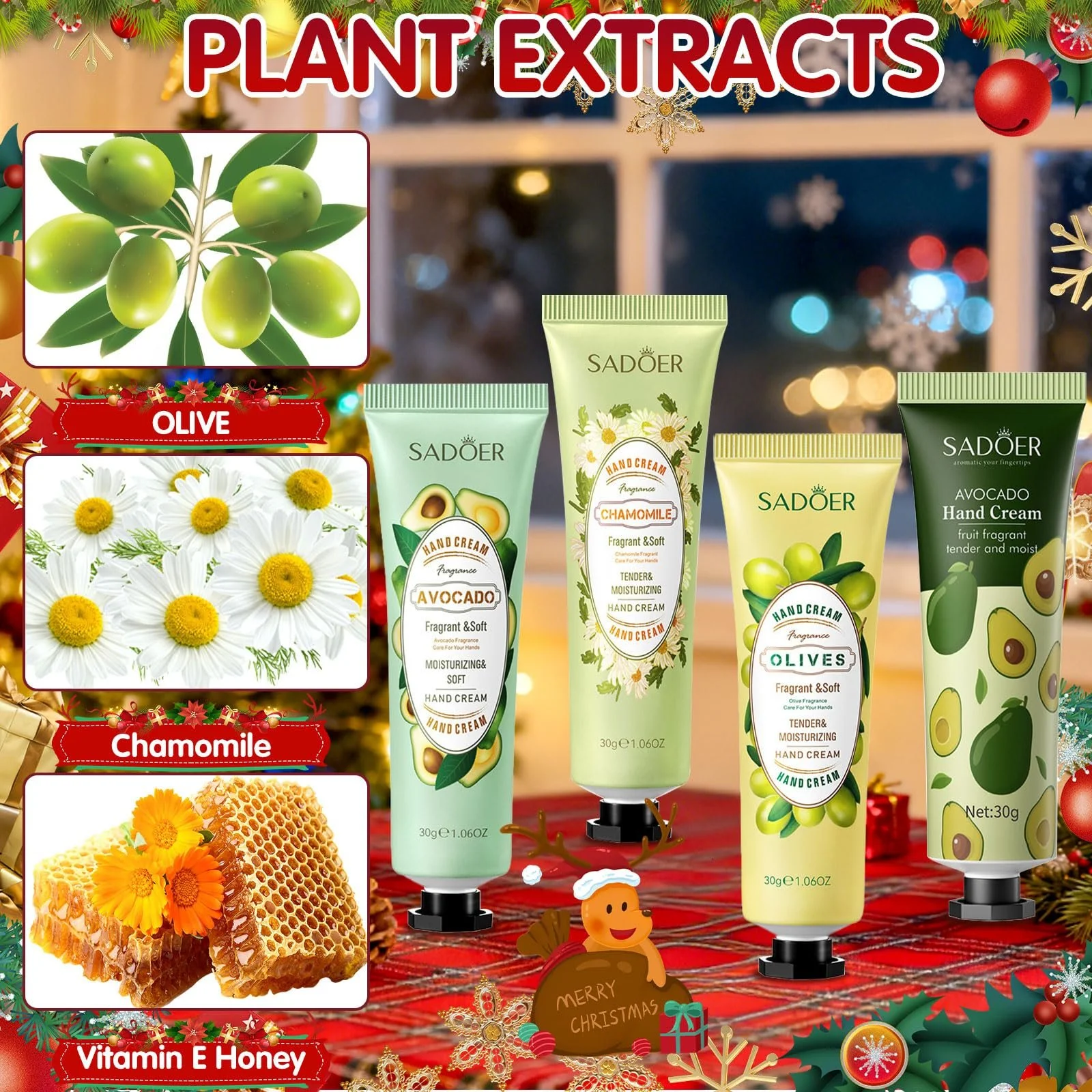 Набір кремів для рук, 15 штук Міні Різдвяний подарунковий набір, фото №3 Набір кремів для рук, 15 штук Міні Різдвяний подарунковий набір, фото №3