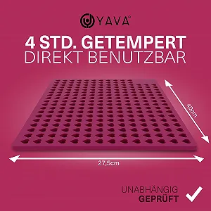 Килимок для випікання YAVA Mini Heart (1,5 см) силіконовий 40 x 28 см без BPA Бордовий synthetic.ua - Фото 1