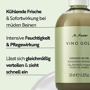 Охлаждающий гель для ног M Asam VINO GOLD с ментолом, маслом горной сосны и экстрактом конского каштана 245 мл synthetic.ua - Фото 1