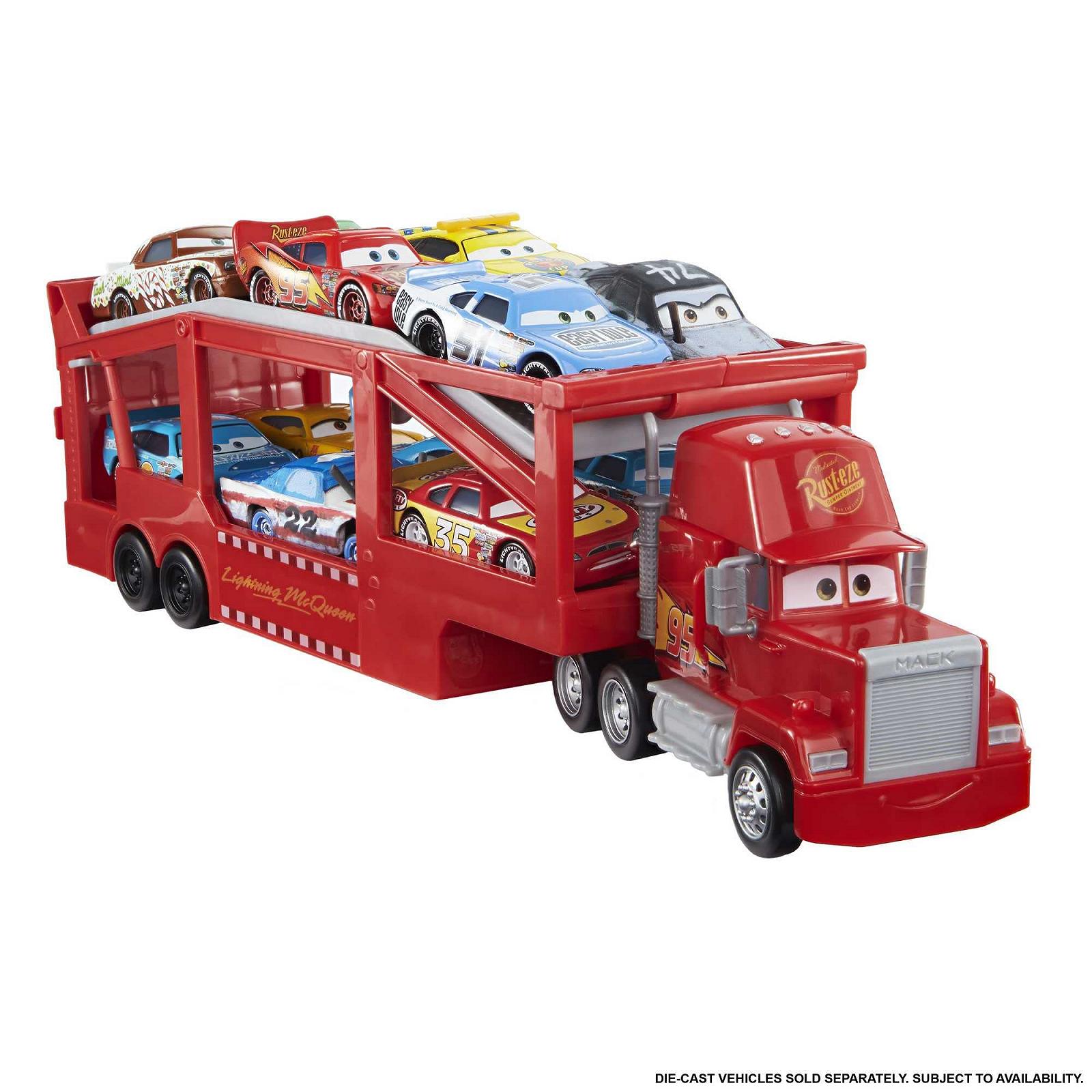 Іграшка-транспортер Disney Pixar Cars HHJ54 Mack Hauler (приблизно 33 см) зі спуском та місцем для зберігання 12 машинок, подарунок для дітей від 4 років, фото №4 Іграшка-транспортер Disney Pixar Cars HHJ54 Mack Hauler (приблизно 33 см) зі спуском та місцем для зберігання 12 машинок, подарунок для дітей від 4 років, фото №4