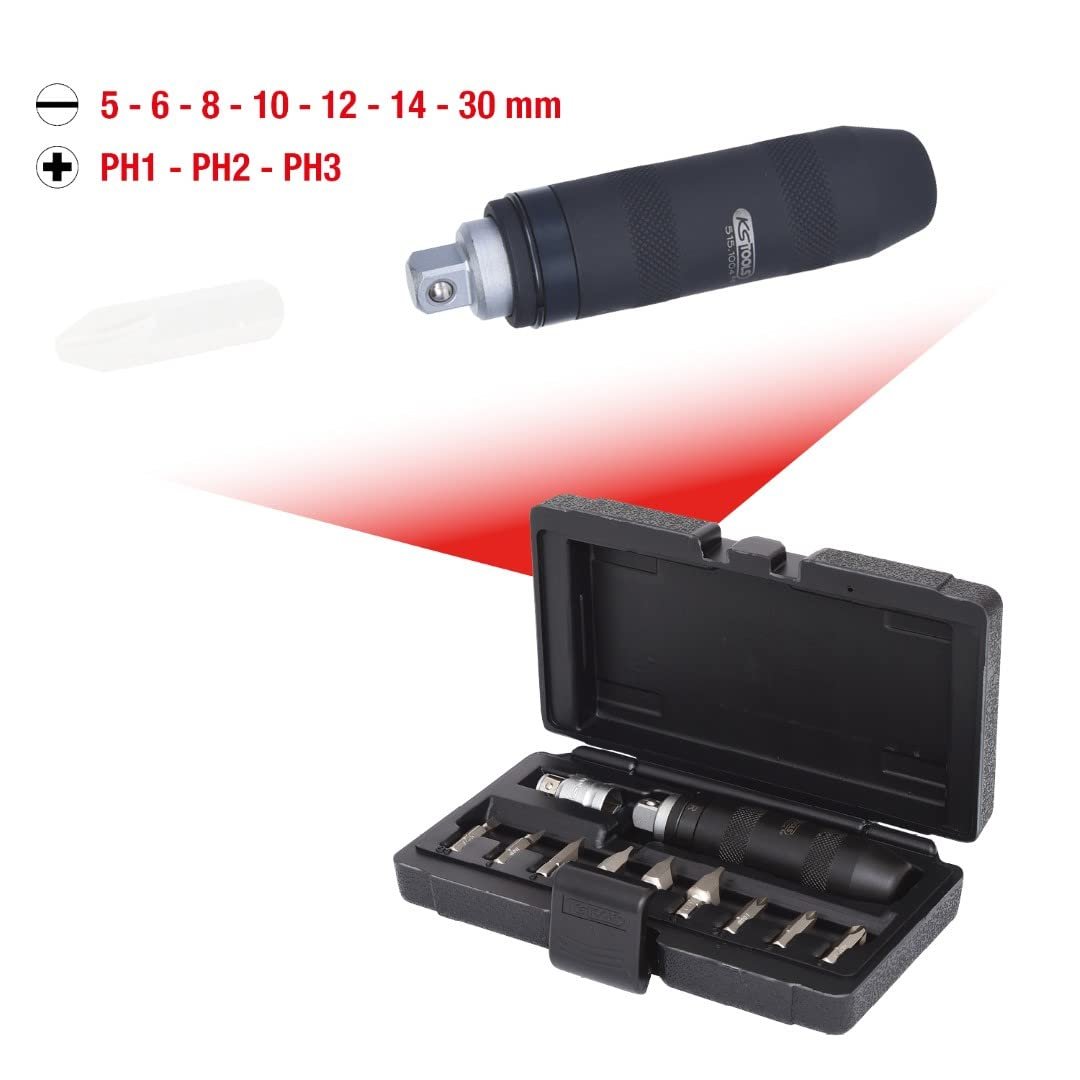 Набор ударных отверток 1/2 дюйма и набор экстракторов KS Tools BGS 515.1003 1896 11 и 6 предметов, фото №3 Набор ударных отверток 1/2 дюйма и набор экстракторов KS Tools BGS 515.1003 1896 11 и 6 предметов, фото №3