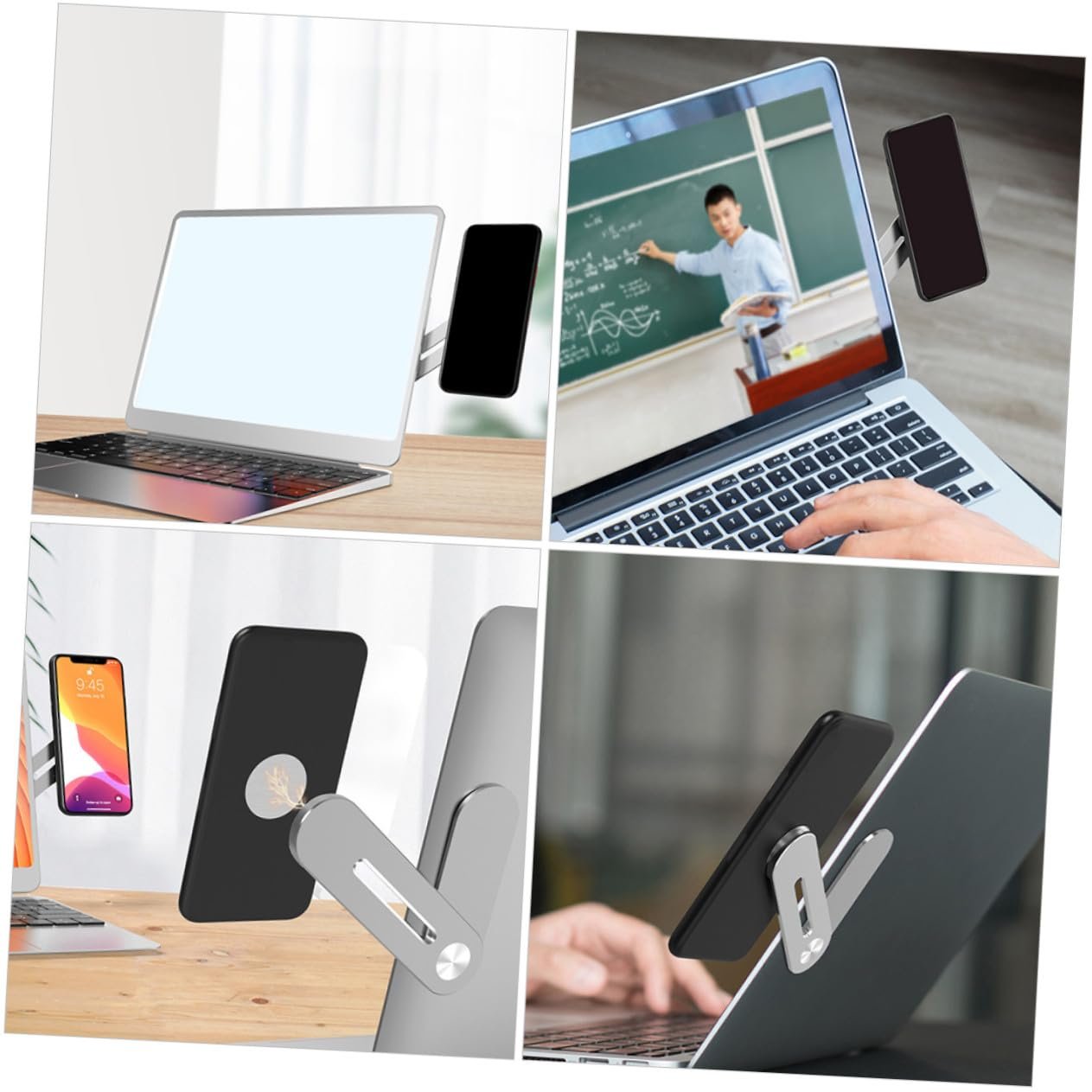 Тримач для телефона Магнітний OUNONA Алюмінієвий Сріблястий, фото №4 Тримач для телефона Магнітний OUNONA Алюмінієвий Сріблястий, фото №4