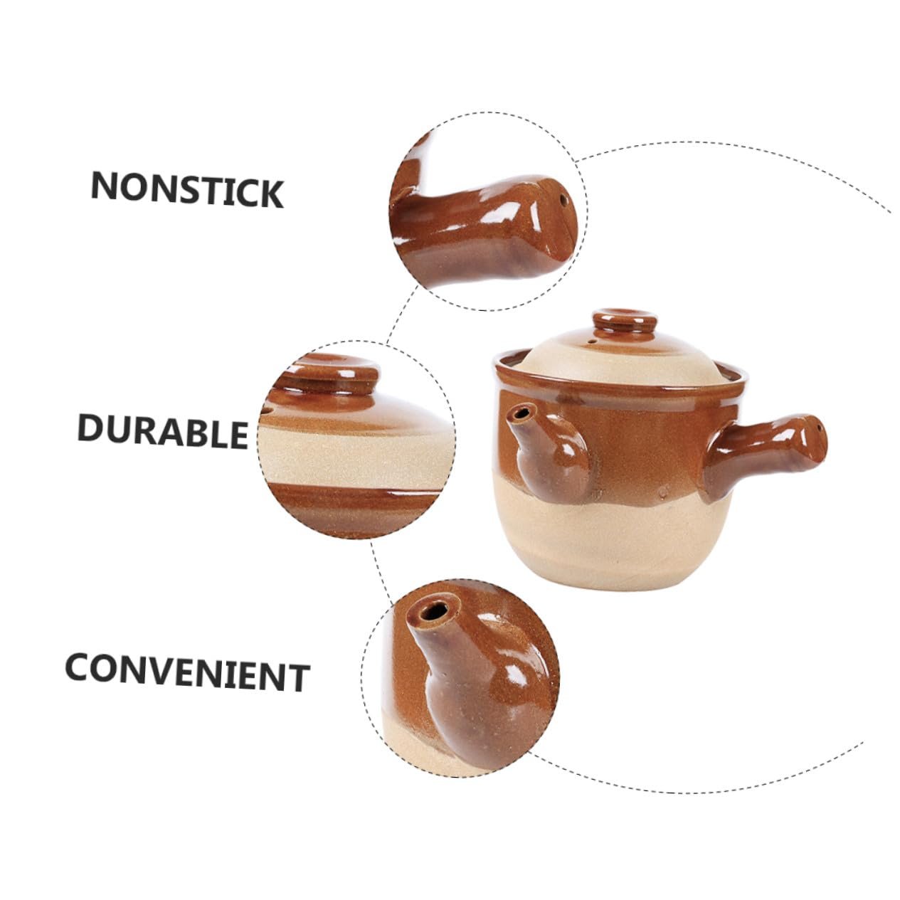 Кастрюля керамическая традиционная для лекарственных средств термостойкая антипригарная, фото №4