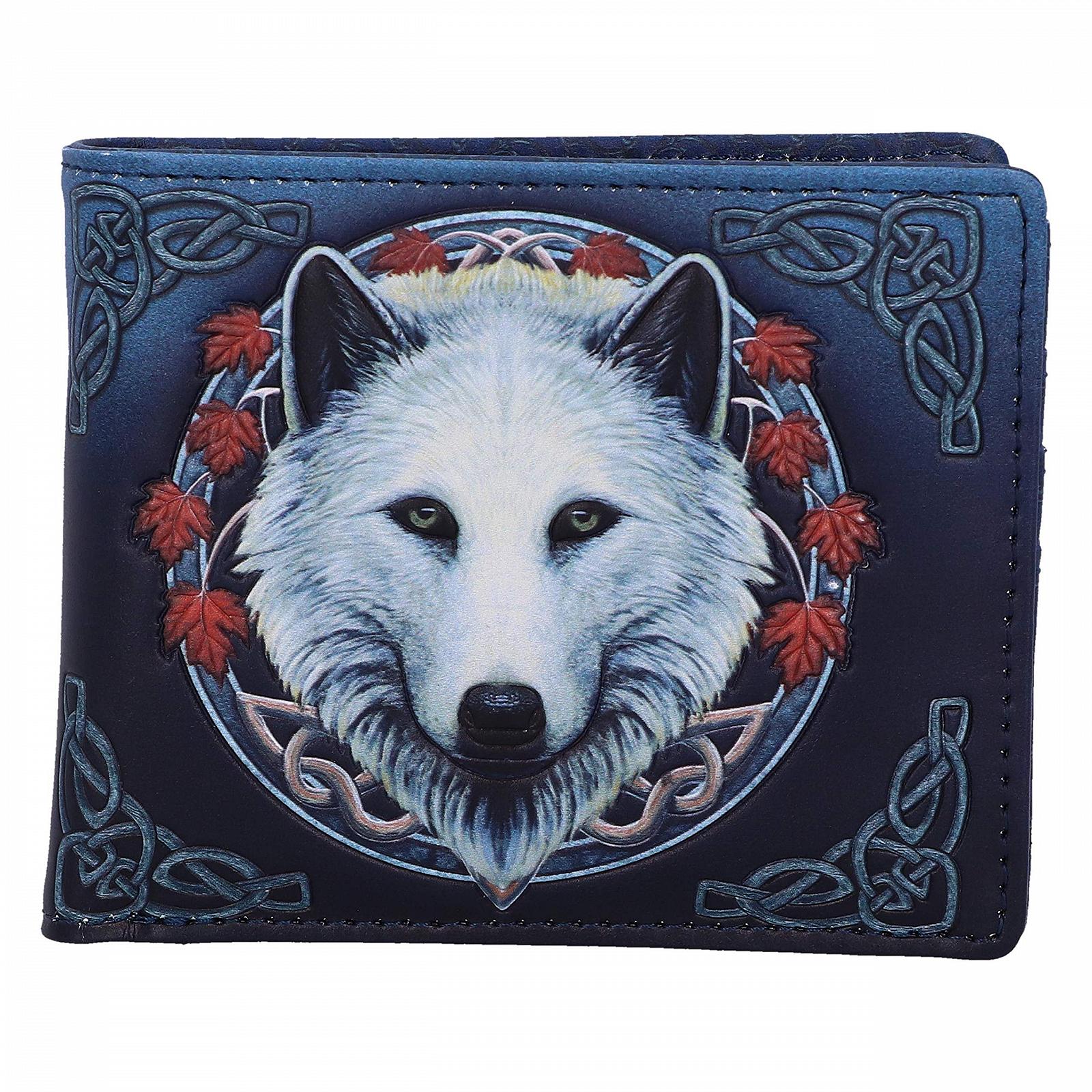 Кошелек Lisa Parker Guardian of The Fall White Autumn Wolf, голубой, 11 см, фото №1