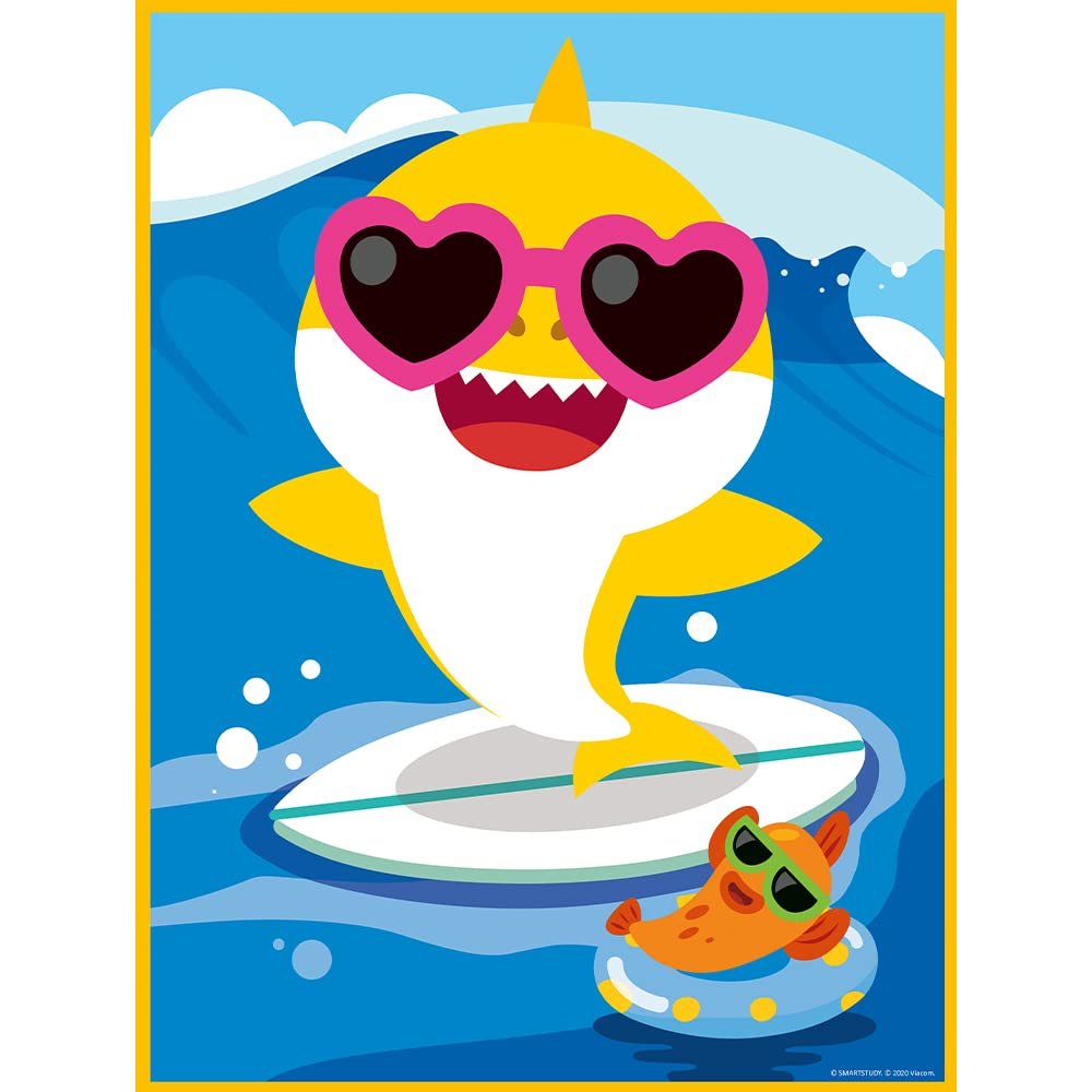 Пазл Trefl Primo Baby Shark Happy Shark Day 4 in 1 2 x 10 элементов, фото №6